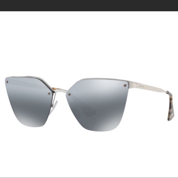 Prada Accessories - Prada PR 68TS Silver Mirror Sunglasses